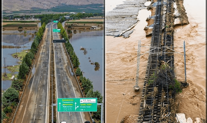 Μετ’-εμποδίων-η-κυκλοφορία-στην-Εθνική-Οδό-–-Μεγάλες-ζημιές-στις-υποδομές