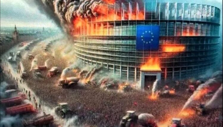 Συνοδείες-τρακτέρ-έφτασαν-στις-Βρυξέλλες,-με-κατεύθυνση-προς-τα-ευρωπαϊκά-θεσμικά-όργανα…