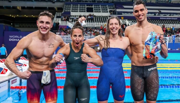 Κολύμβηση:-Πέμπτες-στον-κόσμο-Ντουντουνάκη-και-Δράκου-με-τη-mixed-4Χ100μ.-μεικτή